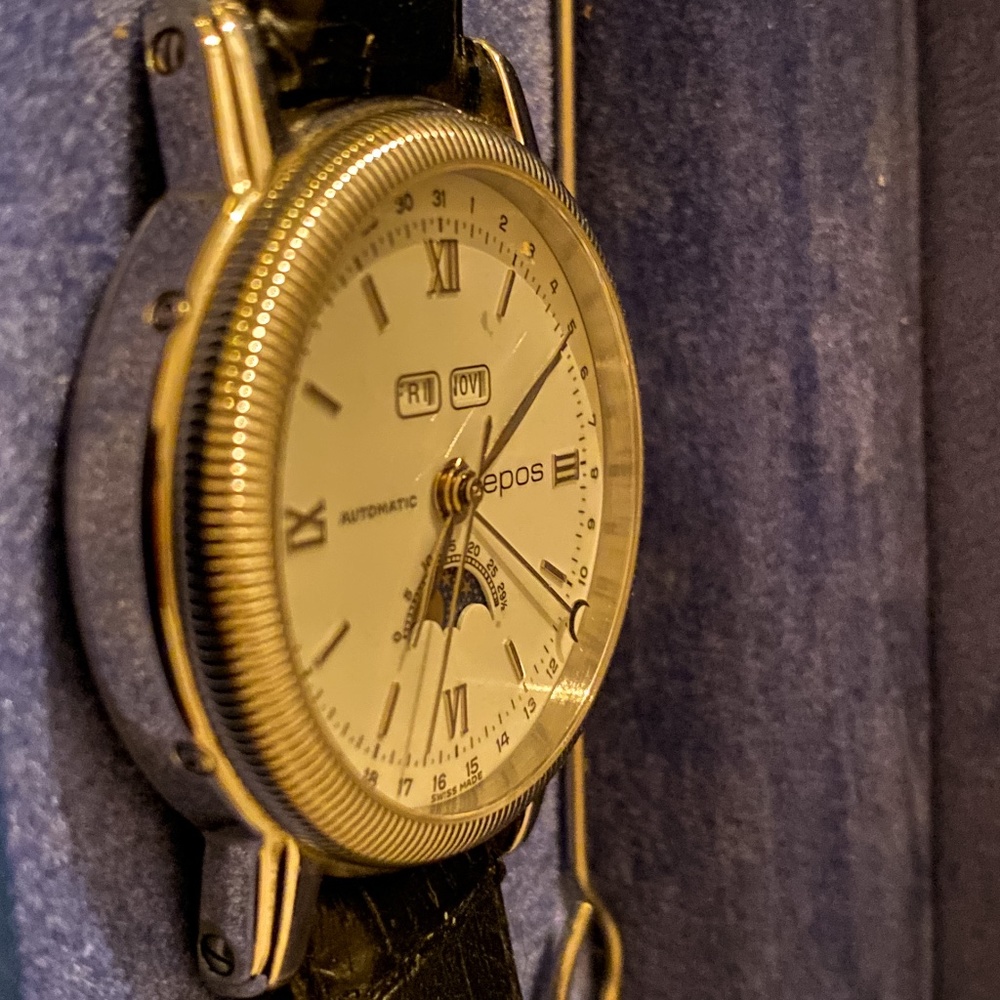 Vintage Watch from Swiss Boutique Brand Epos. Emotion Moonphase